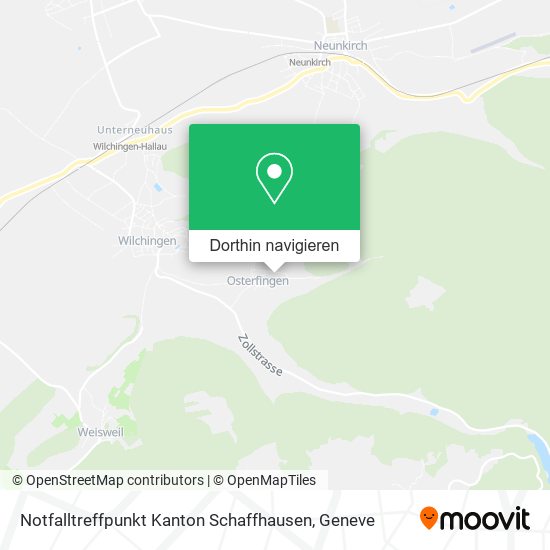 Notfalltreffpunkt Kanton Schaffhausen Karte