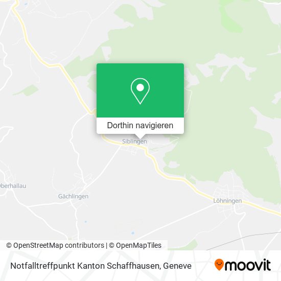 Notfalltreffpunkt Kanton Schaffhausen Karte