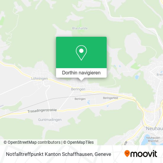 Notfalltreffpunkt Kanton Schaffhausen Karte