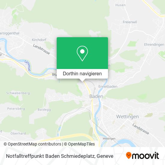 Notfalltreffpunkt Baden Schmiedeplatz Karte