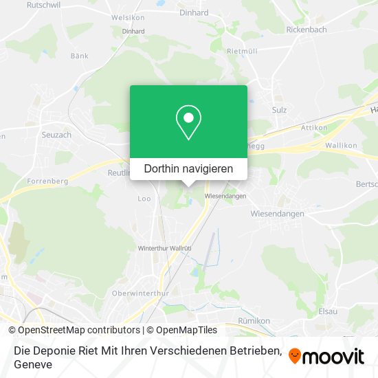 Die Deponie Riet Mit Ihren Verschiedenen Betrieben Karte