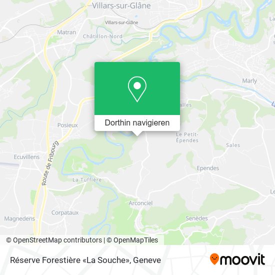 Réserve Forestière «La Souche» Karte