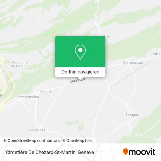 Cimetière De Chézard-St-Martin Karte