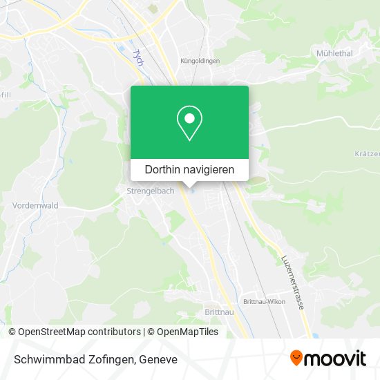 Schwimmbad Zofingen Karte