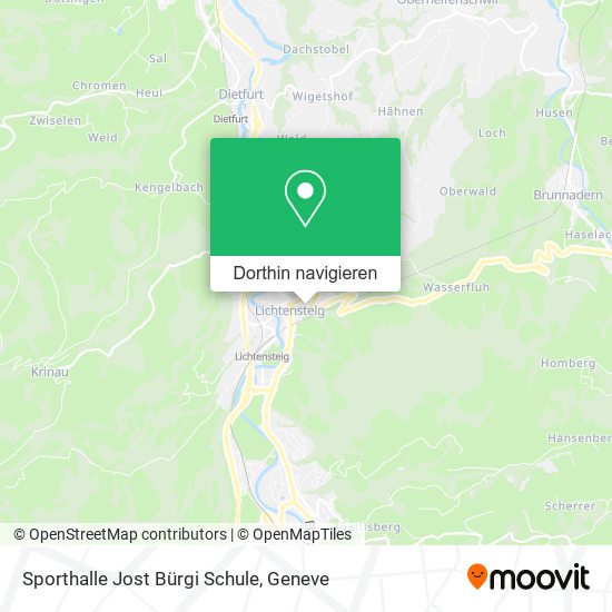 Sporthalle Jost Bürgi Schule Karte
