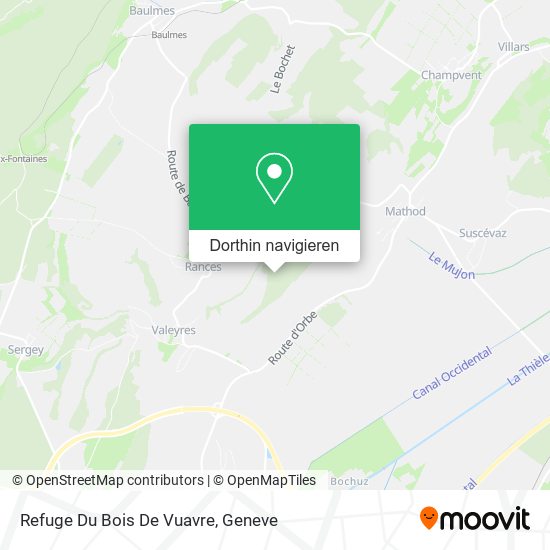 Refuge Du Bois De Vuavre Karte