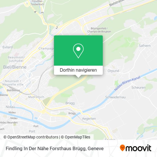 Findling In Der Nähe Forsthaus Brügg Karte