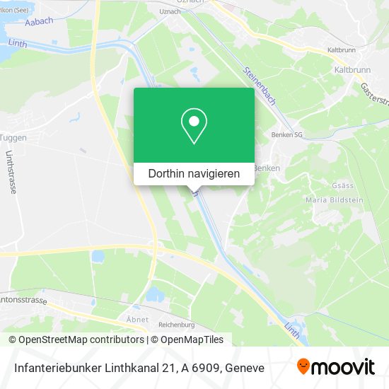 Infanteriebunker Linthkanal 21, A 6909 Karte