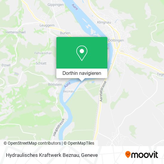 Hydraulisches Kraftwerk Beznau Karte
