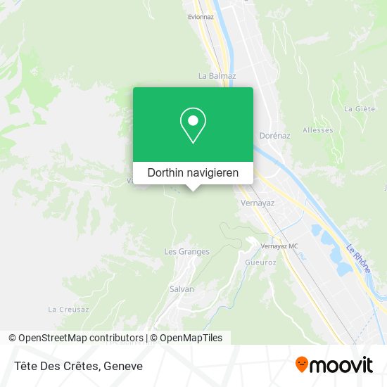 Tête Des Crêtes Karte