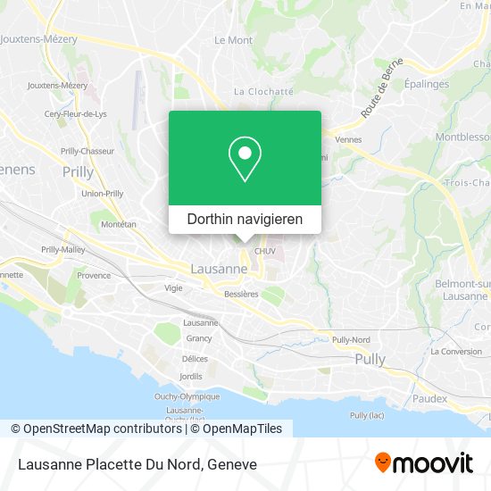 Lausanne Placette Du Nord Karte