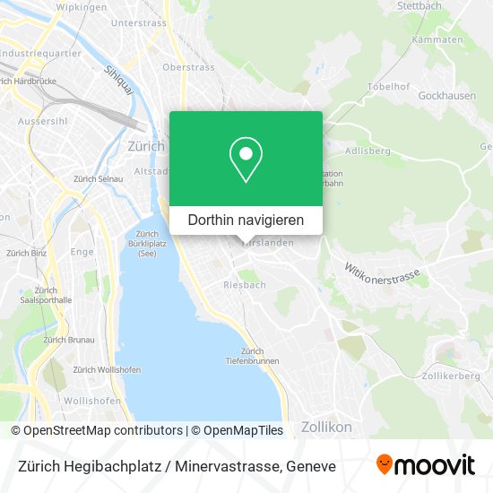 Zürich Hegibachplatz / Minervastrasse Karte
