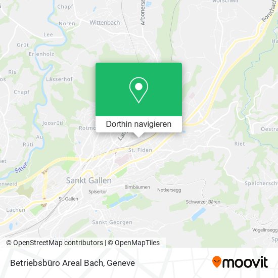 Betriebsbüro Areal Bach Karte