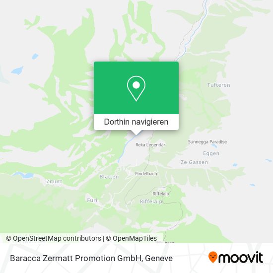 Baracca Zermatt Promotion GmbH Karte