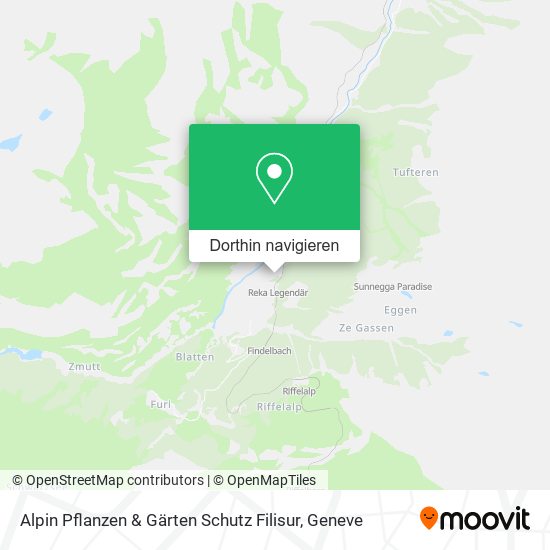 Alpin Pflanzen & Gärten Schutz Filisur Karte