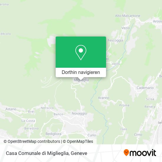 Casa Comunale di Miglieglia Karte