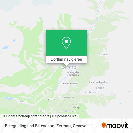 Bikeguiding und Bikeschool Zermatt Karte