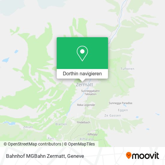 Bahnhof MGBahn Zermatt Karte