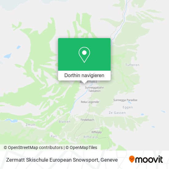 Zermatt Skischule European Snowsport Karte