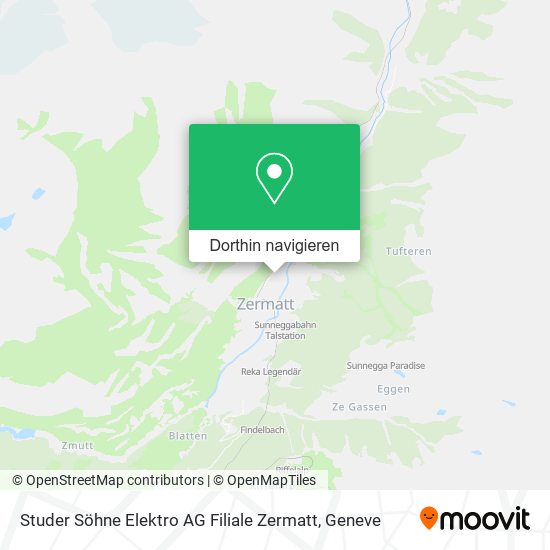 Studer Söhne Elektro AG Filiale Zermatt Karte