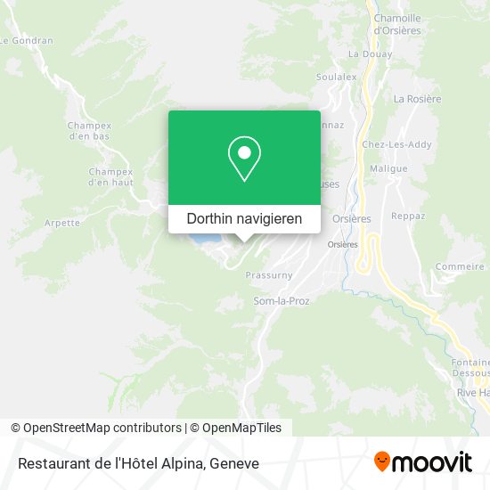 Restaurant de l'Hôtel Alpina Karte