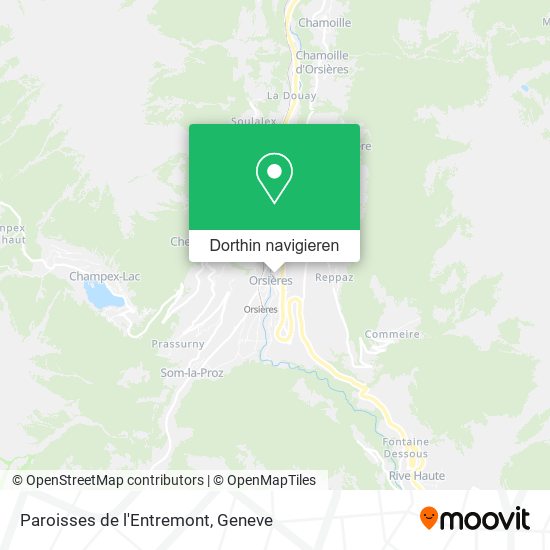 Paroisses de l'Entremont Karte