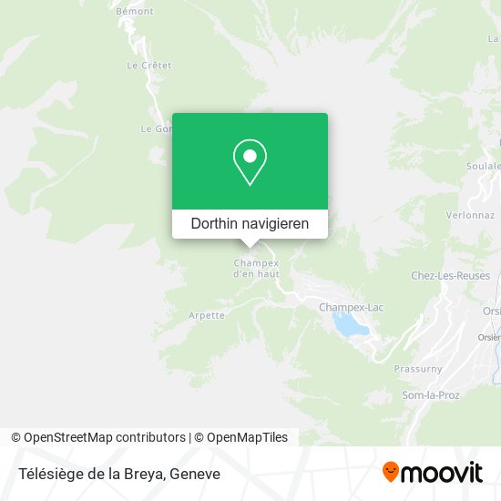 Télésiège de la Breya Karte