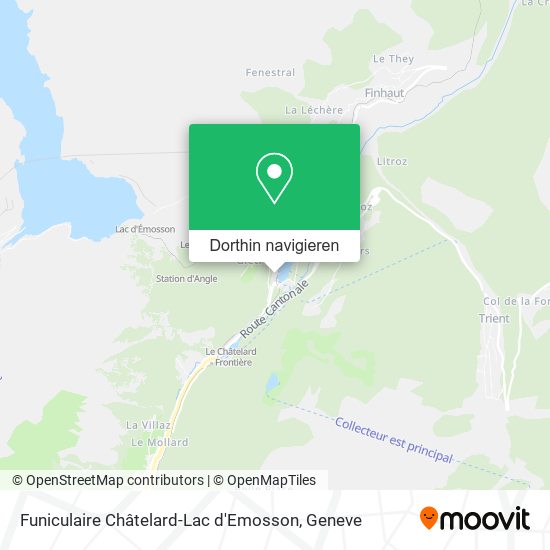 Funiculaire Châtelard-Lac d'Emosson Karte
