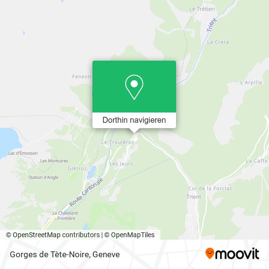 Gorges de Tète-Noire Karte
