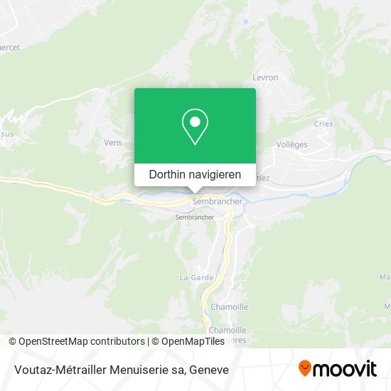 Voutaz-Métrailler Menuiserie sa Karte