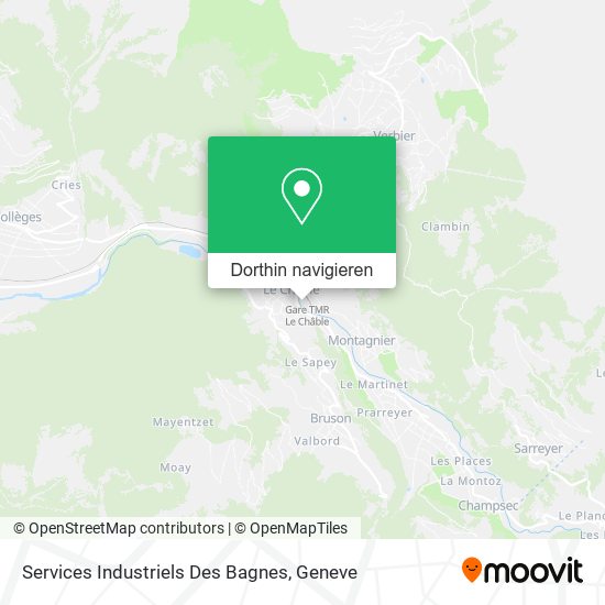 Services Industriels Des Bagnes Karte