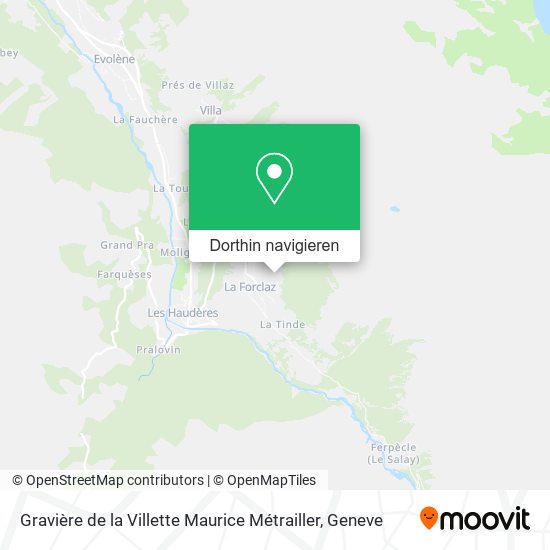 Gravière de la Villette Maurice Métrailler Karte