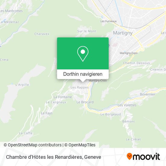 Chambre d'Hôtes les Renardières Karte