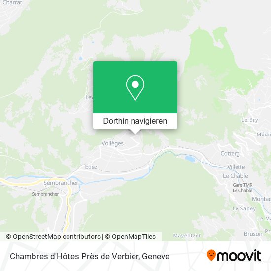 Chambres d'Hôtes Près de Verbier Karte