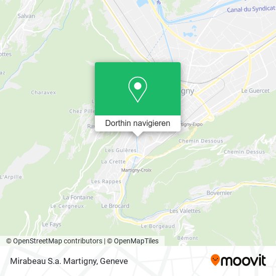 Mirabeau S.a. Martigny Karte