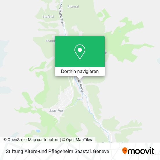 Stiftung Alters-und Pflegeheim Saastal Karte