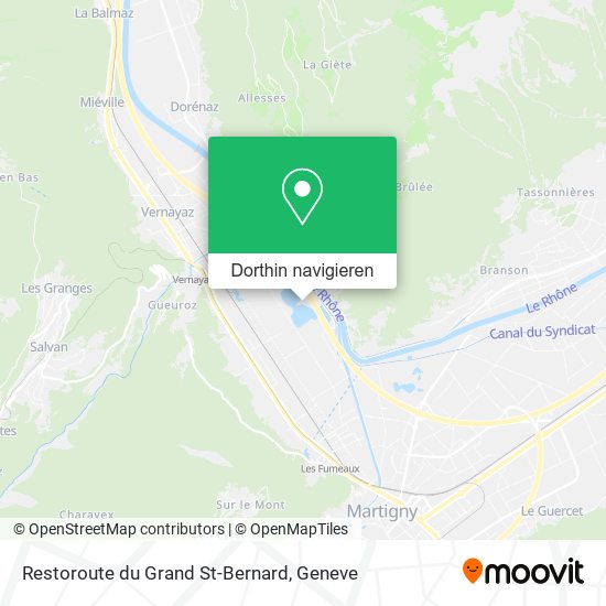 Restoroute du Grand St-Bernard Karte
