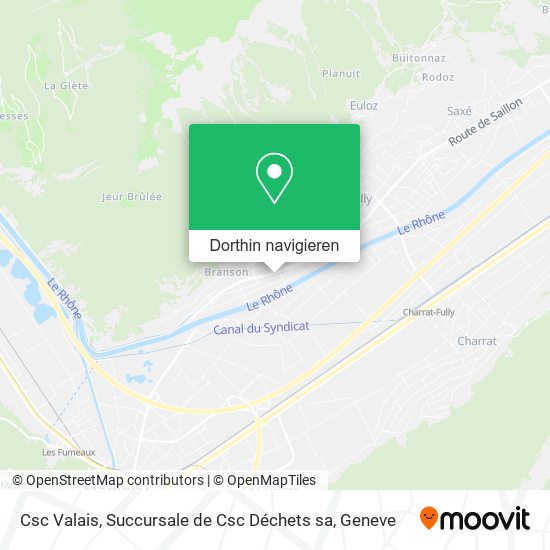 Csc Valais, Succursale de Csc Déchets sa Karte
