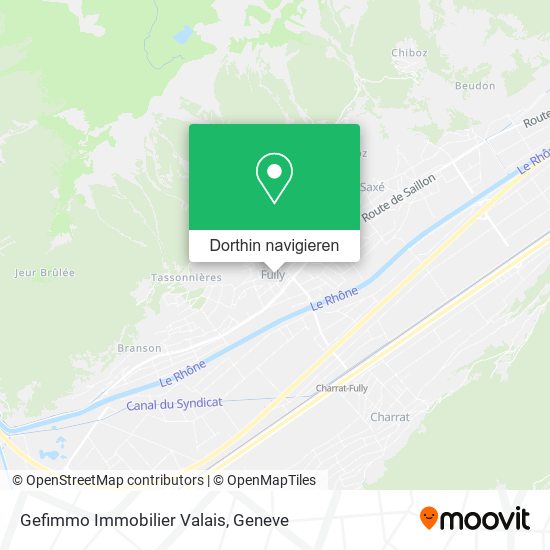 Gefimmo Immobilier Valais Karte