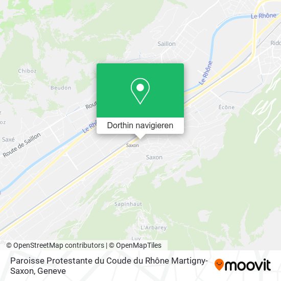 Paroisse Protestante du Coude du Rhône Martigny-Saxon Karte