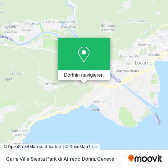 Garni Villa Siesta Park di Alfredo Dönni Karte