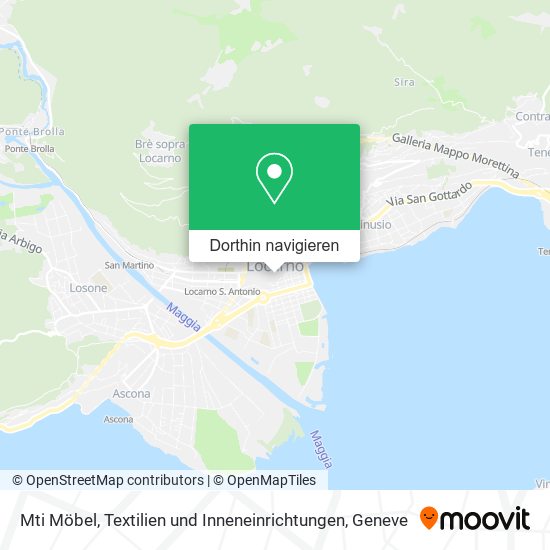 Mti Möbel, Textilien und Inneneinrichtungen Karte