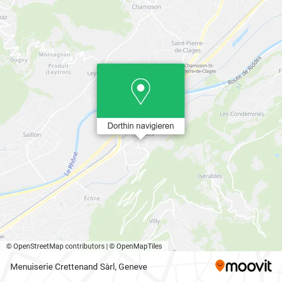Menuiserie Crettenand Sàrl Karte