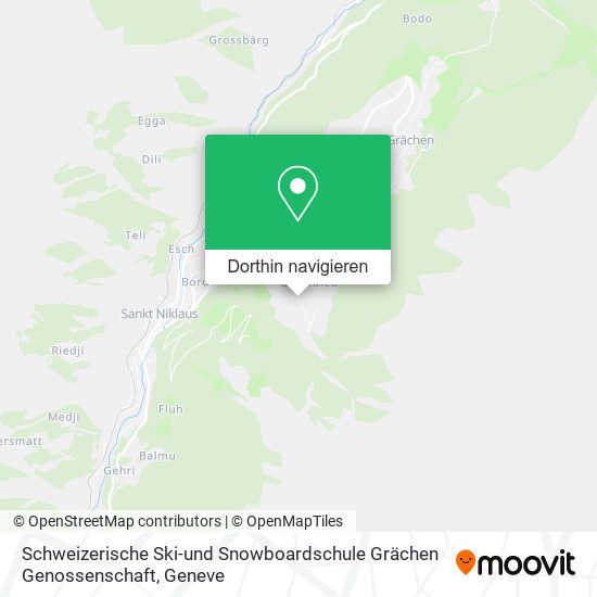 Schweizerische Ski-und Snowboardschule Grächen Genossenschaft Karte