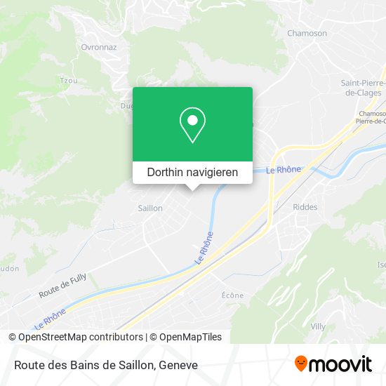 Route des Bains de Saillon Karte