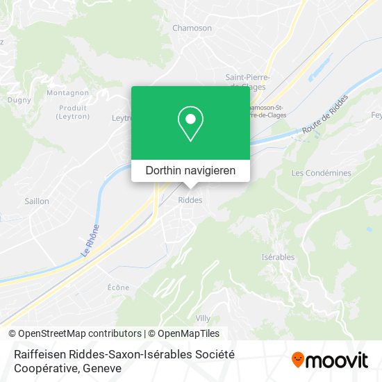 Raiffeisen Riddes-Saxon-Isérables Société Coopérative Karte