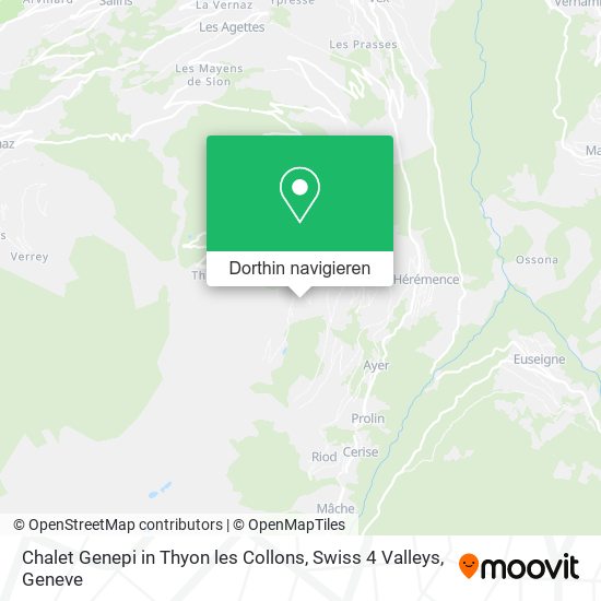 Chalet Genepi in Thyon les Collons, Swiss 4 Valleys Karte