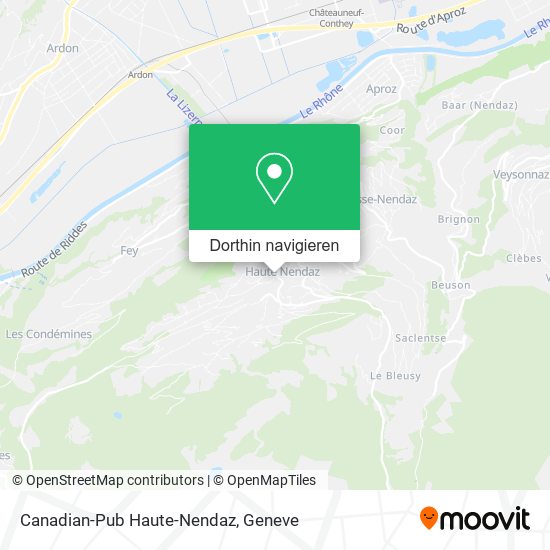 Canadian-Pub Haute-Nendaz Karte