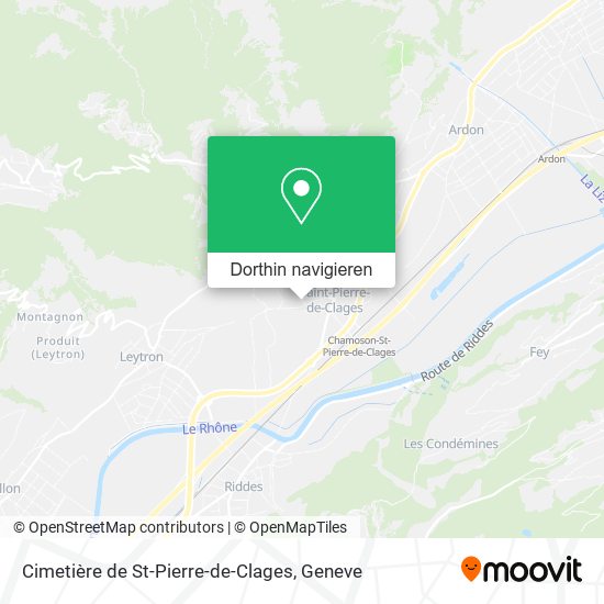 Cimetière de St-Pierre-de-Clages Karte