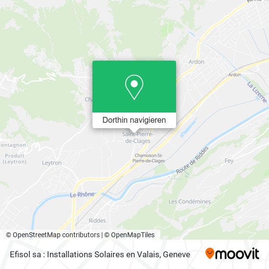 Efisol sa : Installations Solaires en Valais Karte